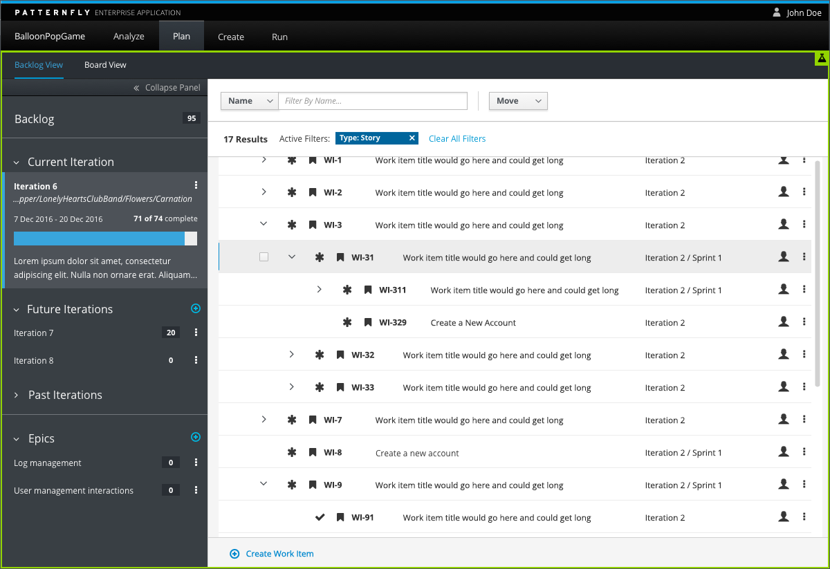 Experimental Feature in context