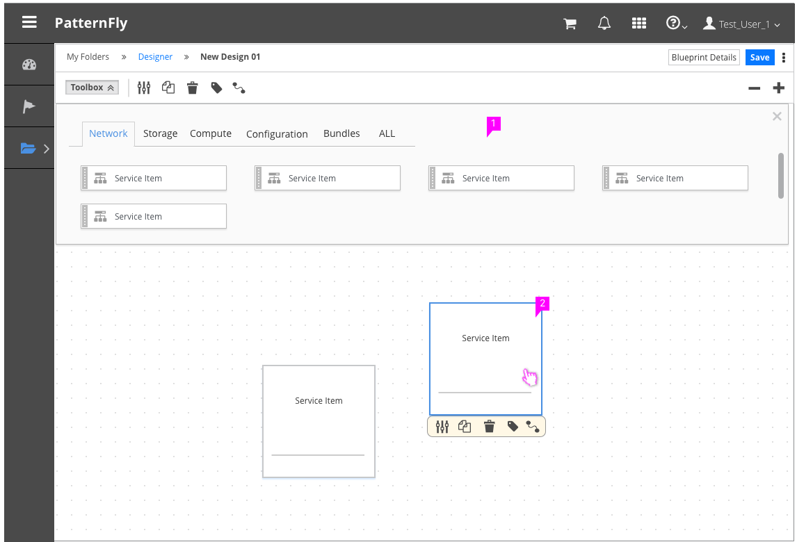 Canvas Example with Top-aligned Toolbox