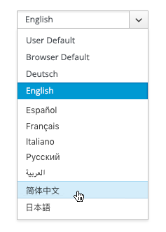 Language Selector Combobox