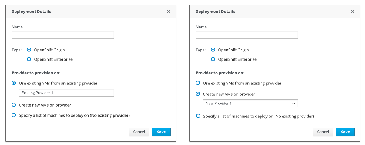 Image of conditional fields with drop-down menu