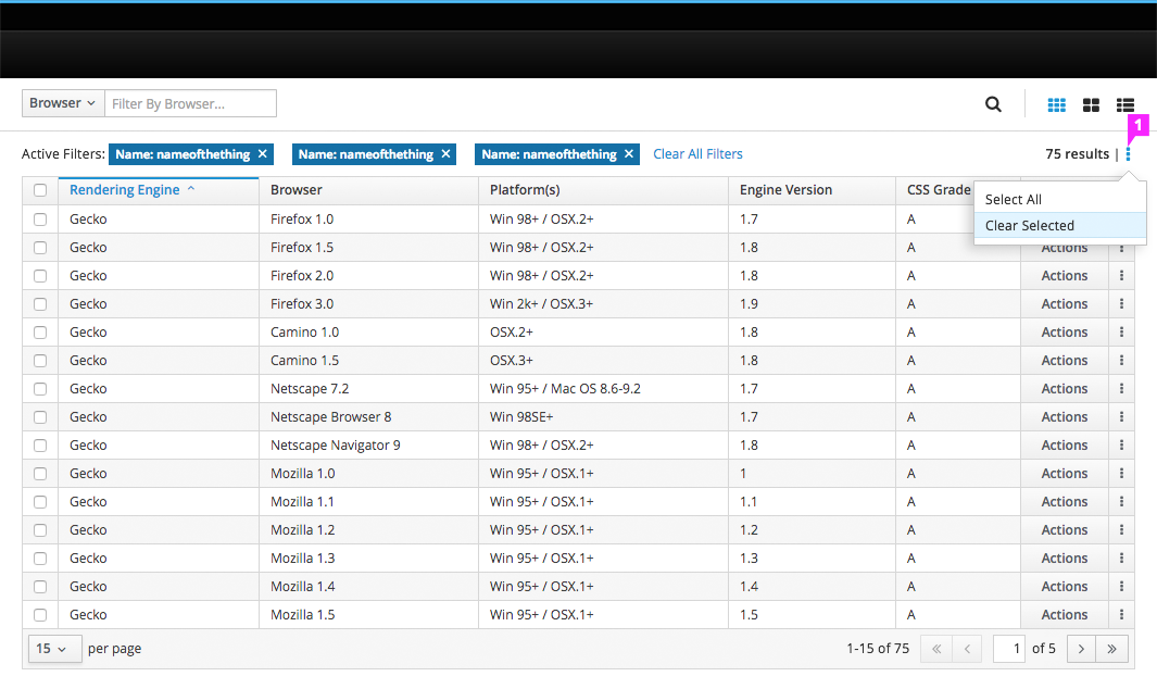 Pagination Select 6